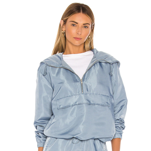 Lovers + Friends Lydia Pullover Jacket Storm Blue Windbreaker Size Small NWT - Picture 6 of 9